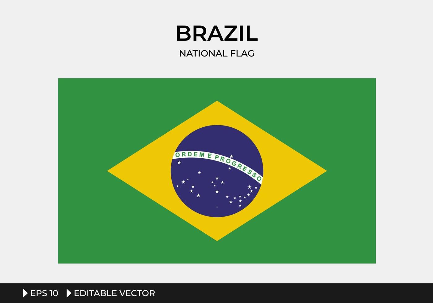 Illustration der brasilianischen Nationalflagge vektor