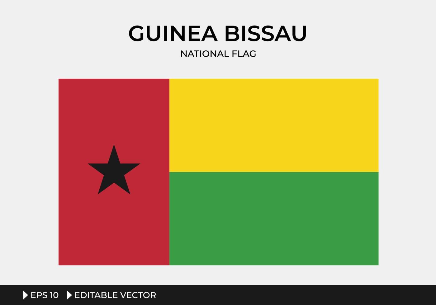 illustration av guinea bissaus nationella flagga vektor