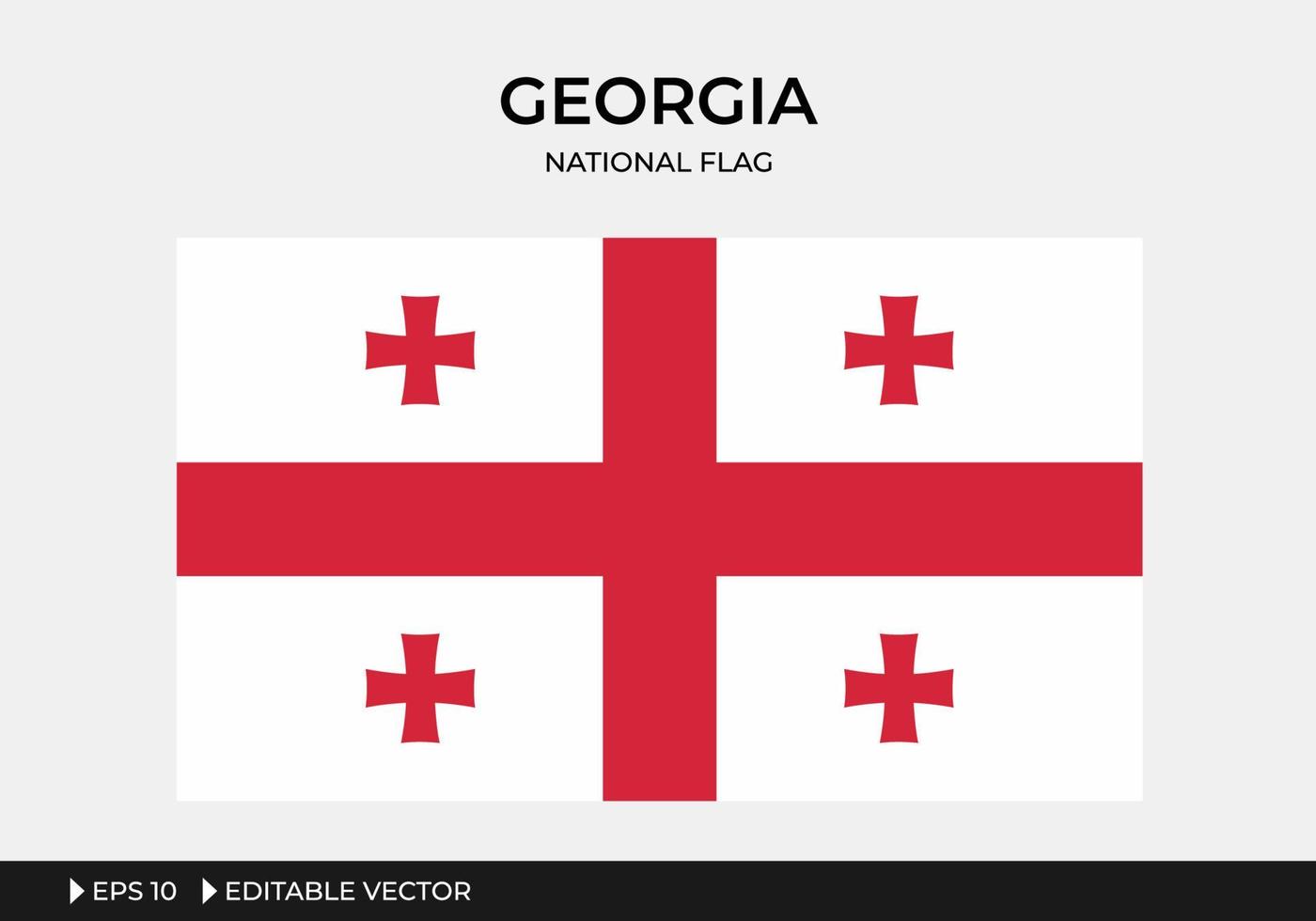 Illustration der georgischen Nationalflagge vektor