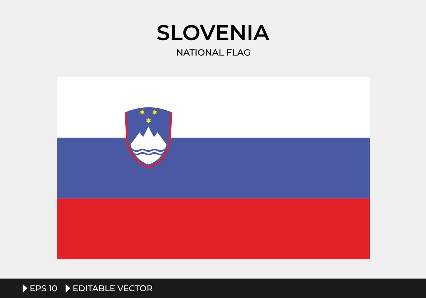 illustration av Sloveniens nationella flagga vektor