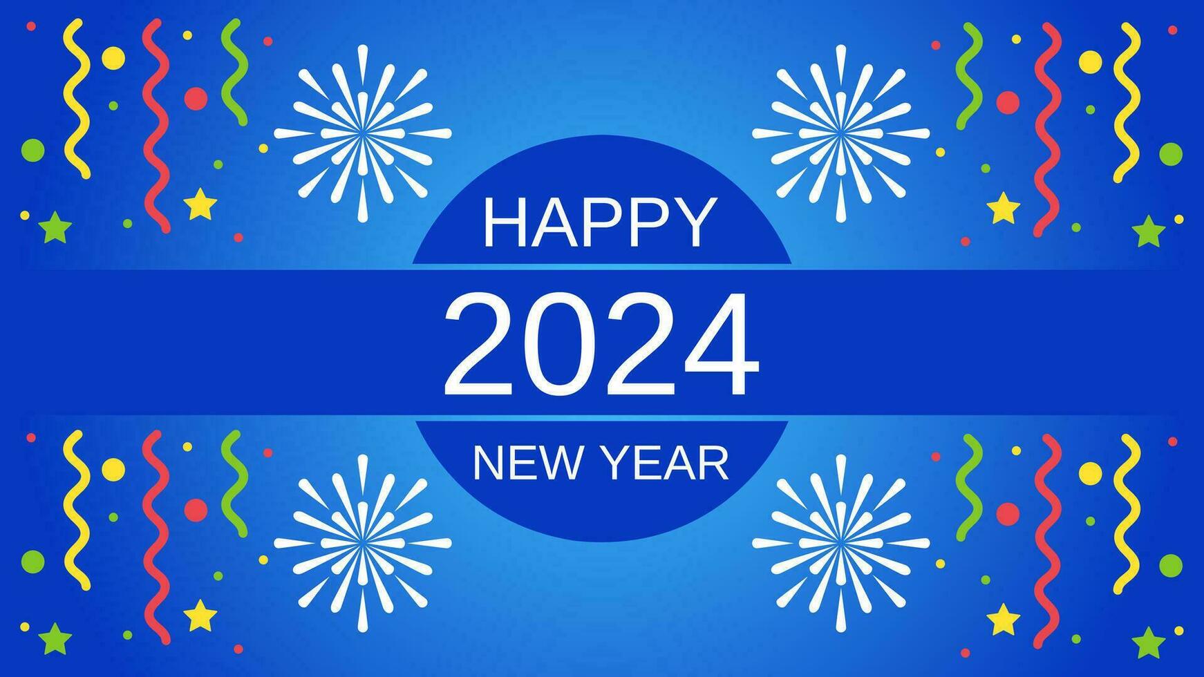 Lycklig ny år 2024 bakgrund. ny år vektor bakgrund för händelse, festival, kort eller dekoration. bakgrund för ny år firande i december