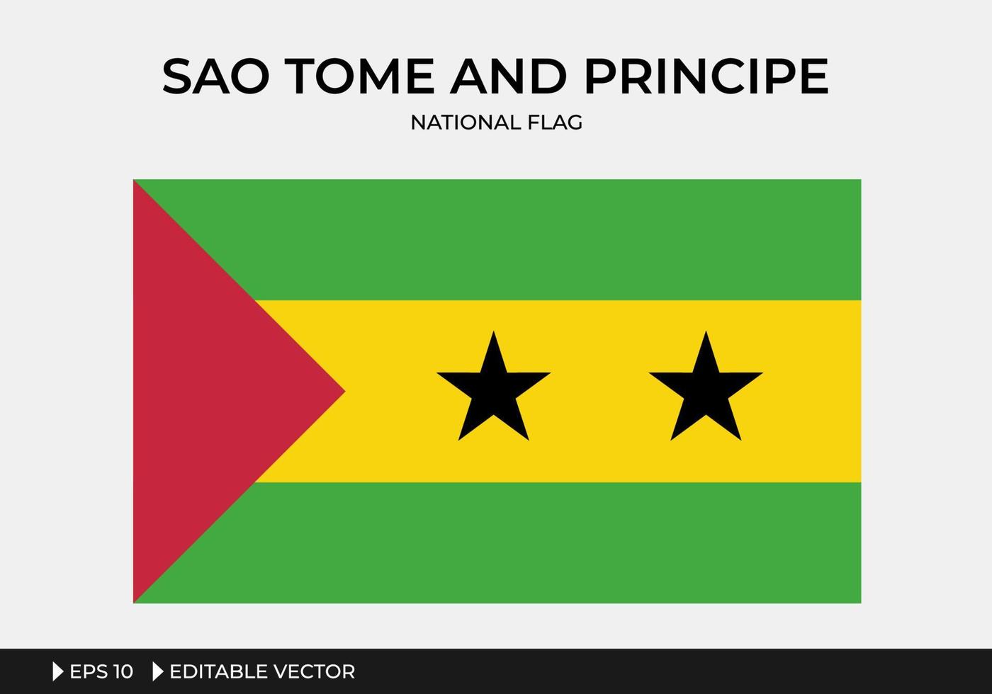 illustration av Sao Tome och Principe nationella flagga vektor