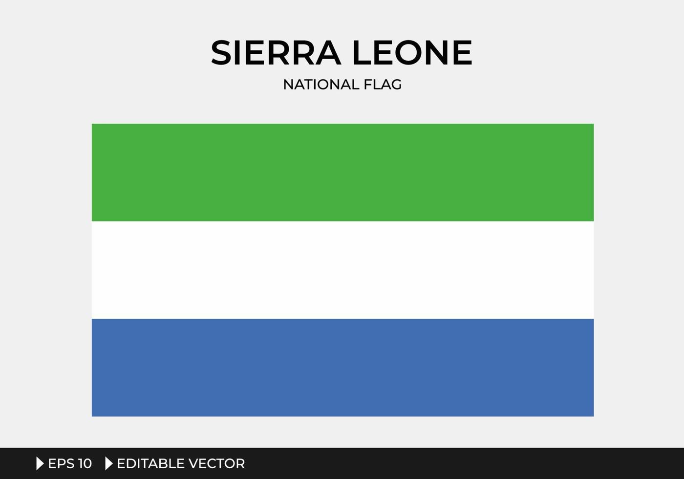 Illustration der Sierra Leone Nationalflagge vektor