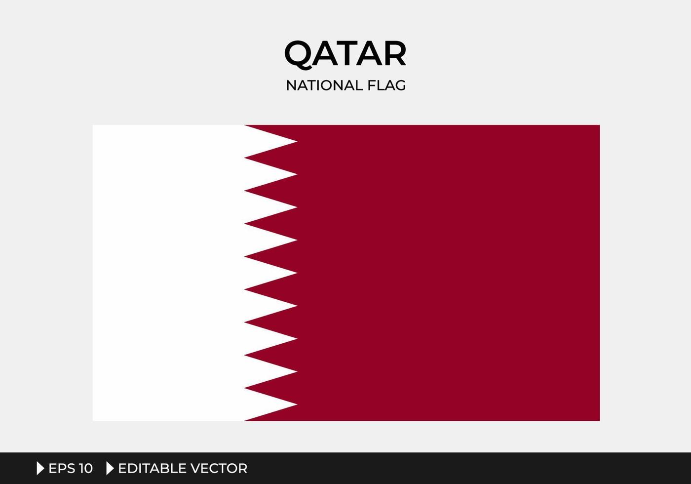 illustration av qatars nationella flagga vektor