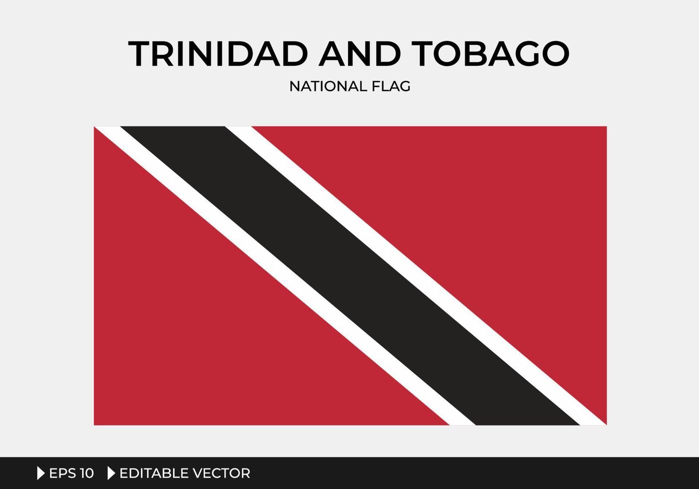 Illustration der Nationalflagge von Trinidad und Tobago vektor