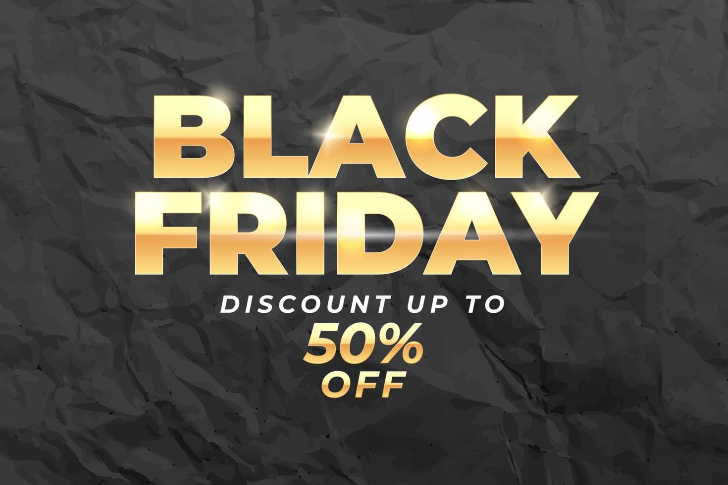 Black Friday Sale Banner-Rabatt bis zu 50 Prozent Rabatt vektor