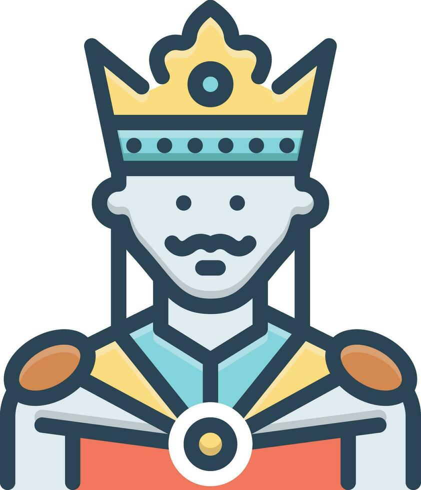 Färg ikon för prins vektor