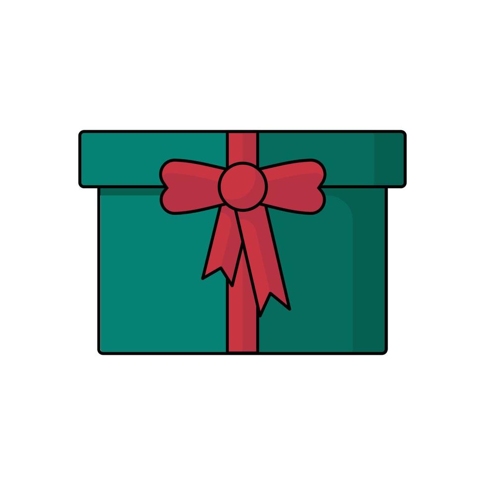 vektor illustration av gåva i grön färg 4