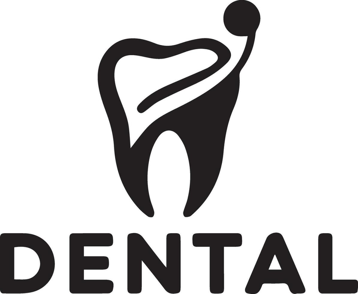 Dental Logo Vektor Silhouette, Dental Symbol Vektor Illustration 7
