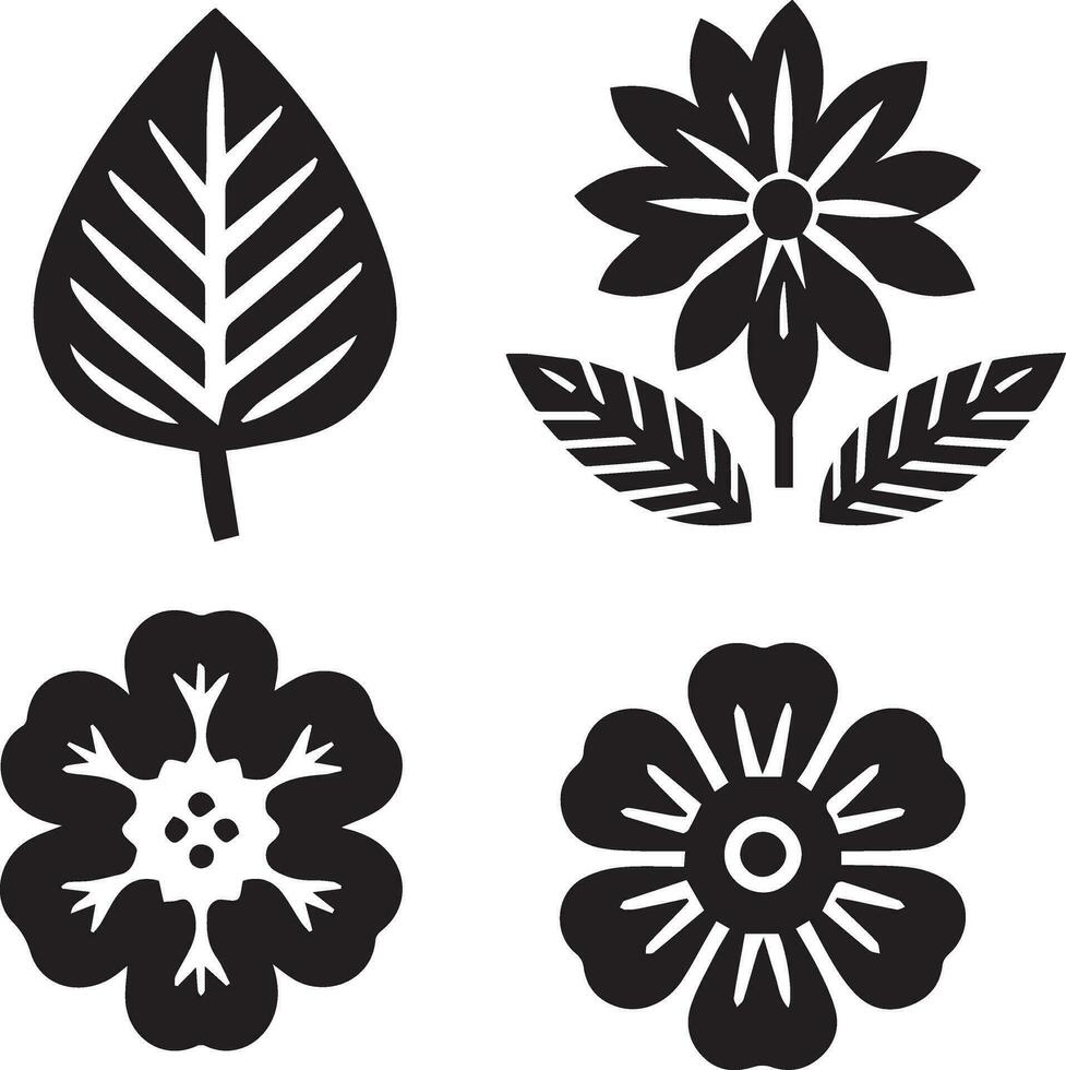 blomma ikon vektor konst illustration svart Färg, blomma ikon vektor 4