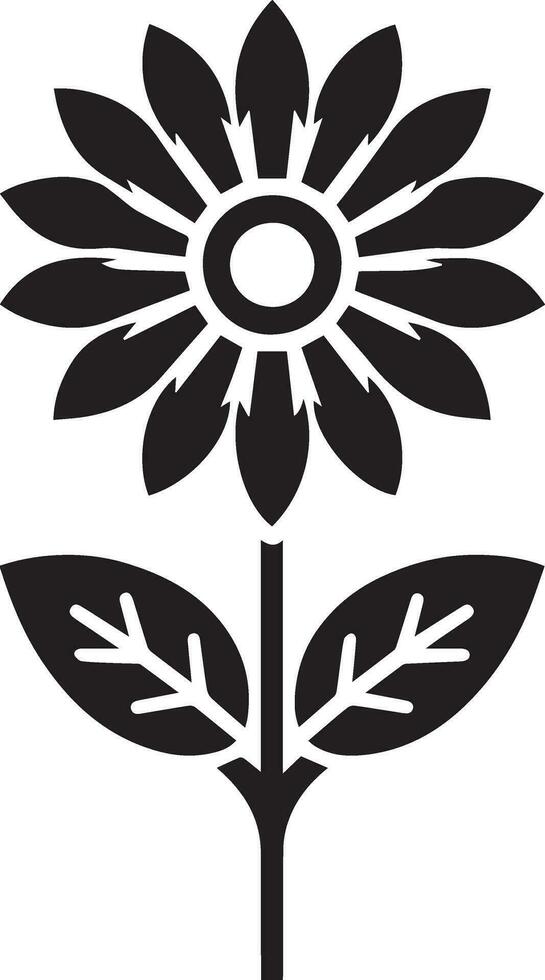 Blume Symbol Vektor Kunst Illustration schwarz Farbe, Blume Symbol Vektor 5