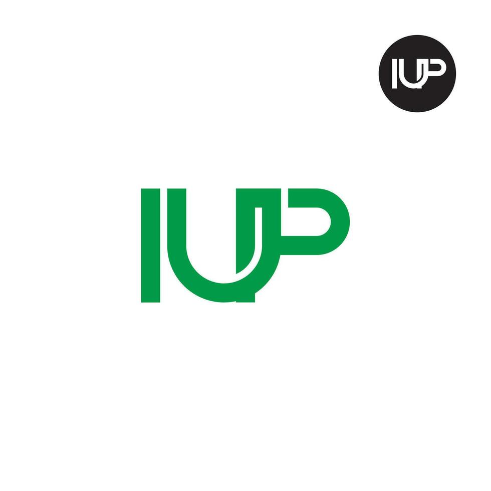 brev iup monogram logotyp design vektor