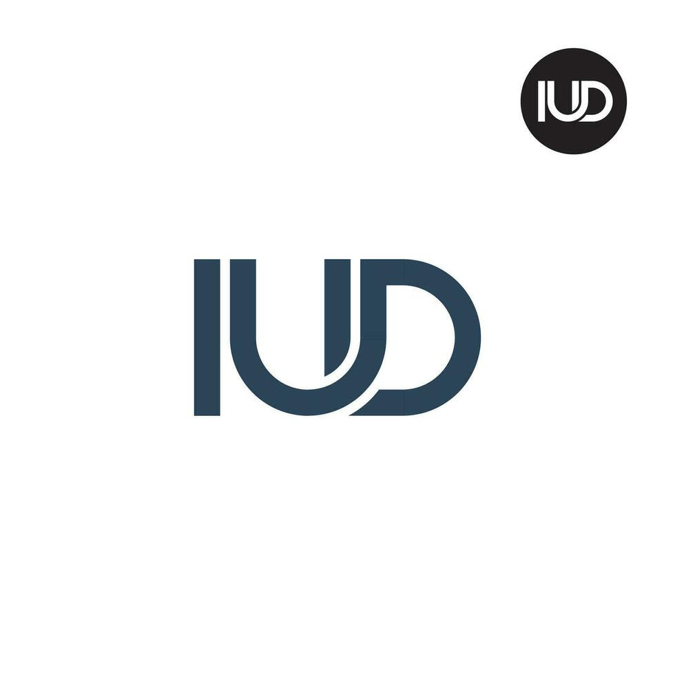 Brief iud Monogramm Logo Design vektor