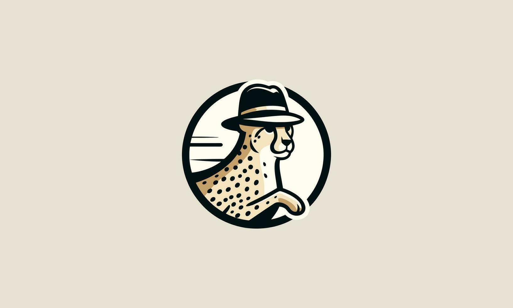 gepard löpning bär hatt vektor maskot design