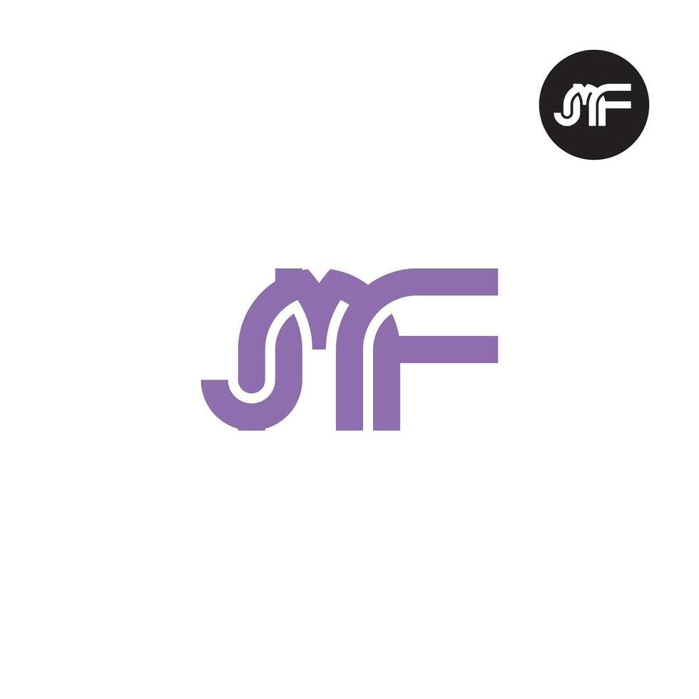 brev jmf monogram logotyp design vektor