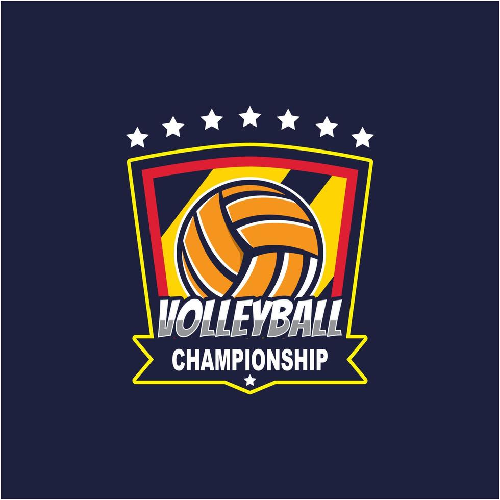 Volleyball-Logo-Vorlage vektor