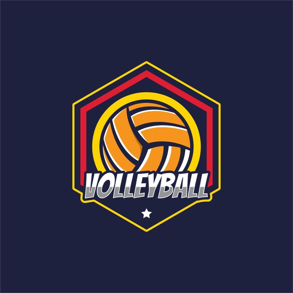 volleyboll logotyp mall vektor