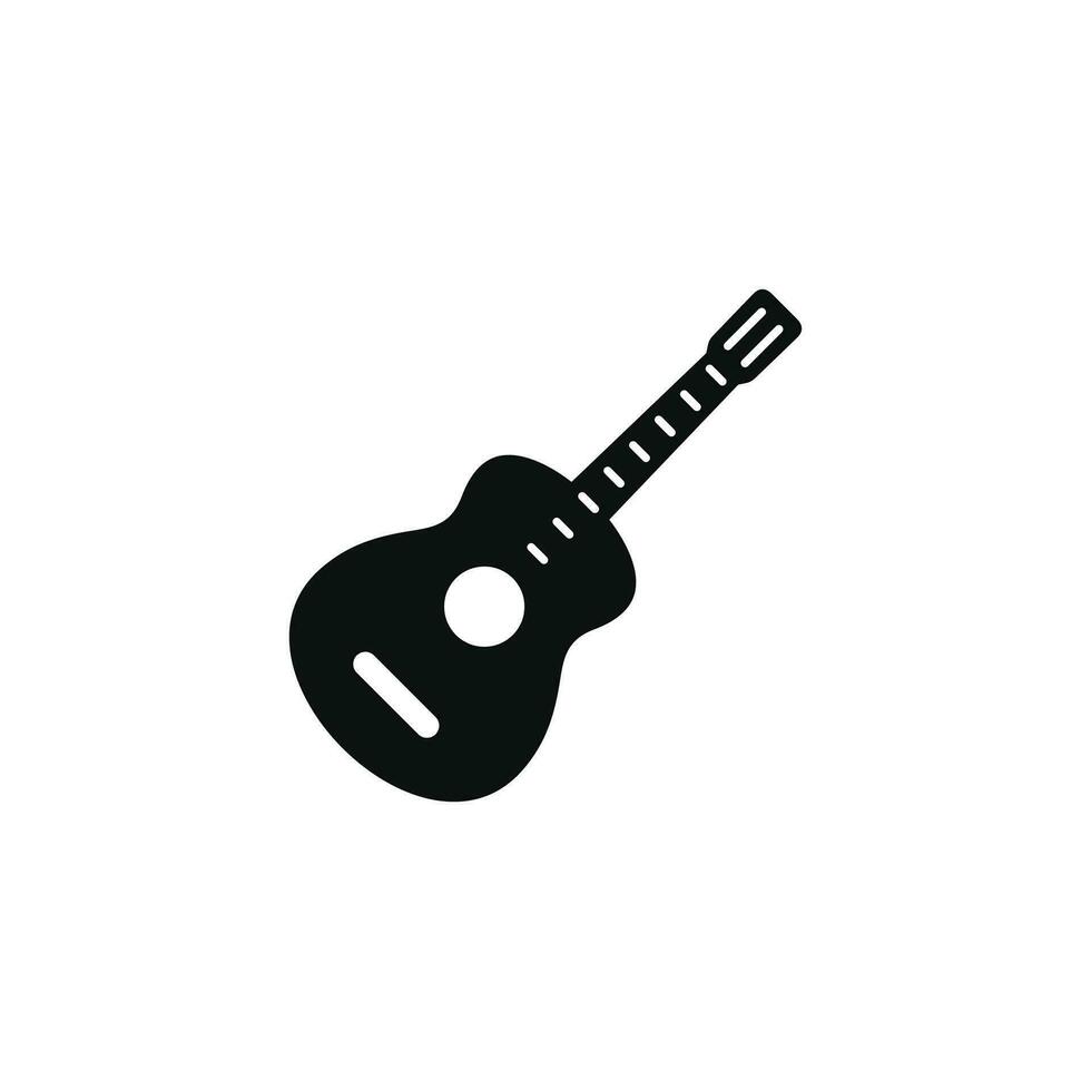 gitarr ikon isolerat på vit bakgrund vektor