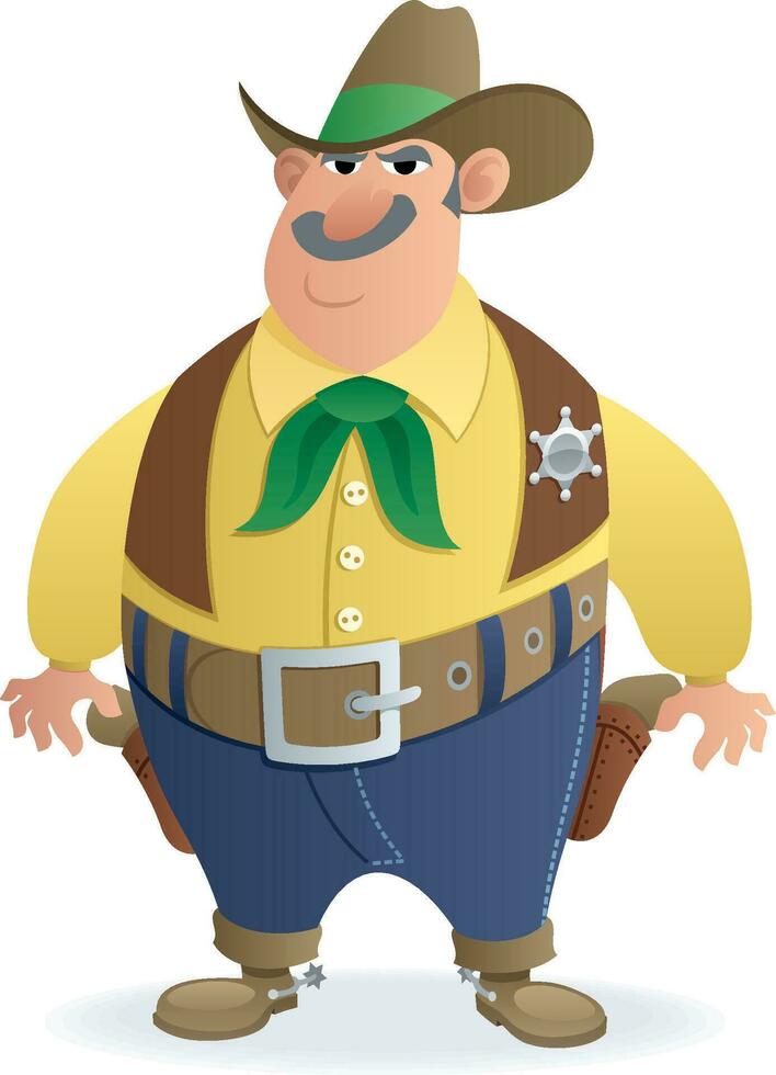 sheriff på vit vektor