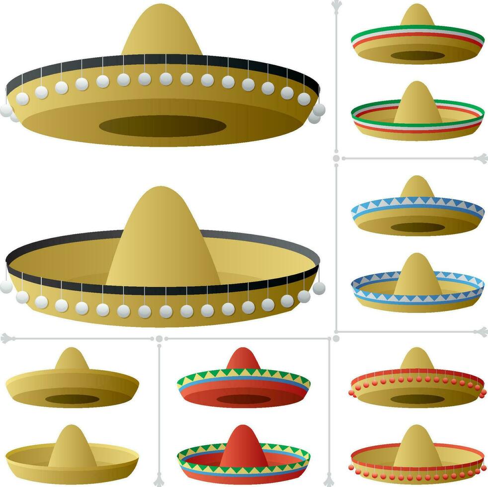 sombrero på vit vektor