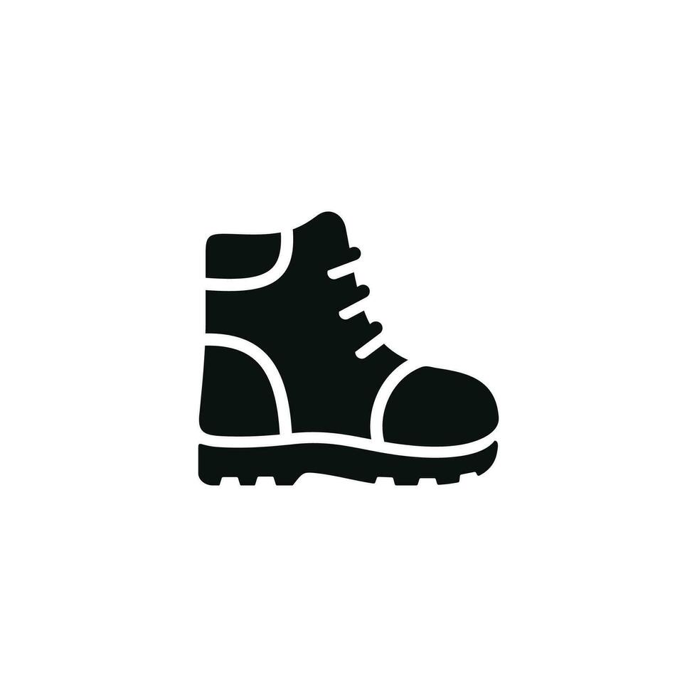 Wandern Stiefel Symbol isoliert auf Weiß Hintergrund vektor