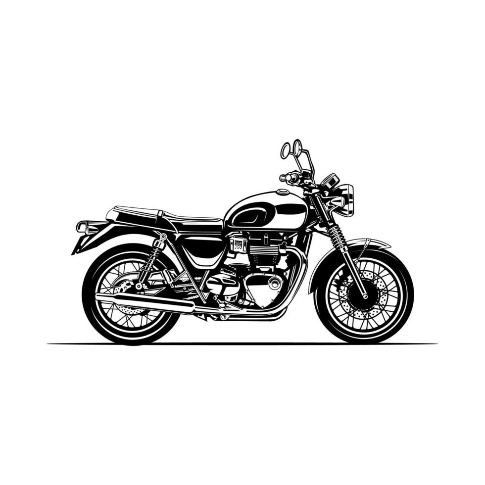 silhouette motorrad klassiker vintage motorradsport vektor