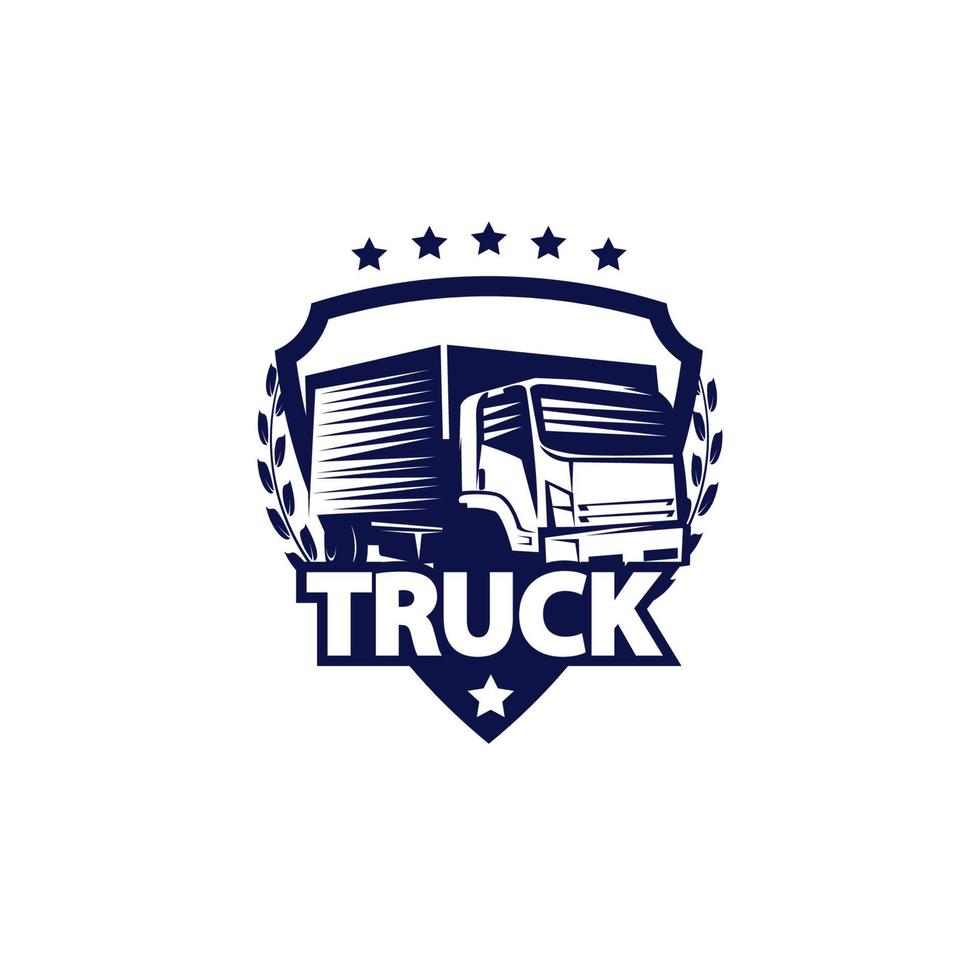 transport lastbil logistisk logotyp mall vektor