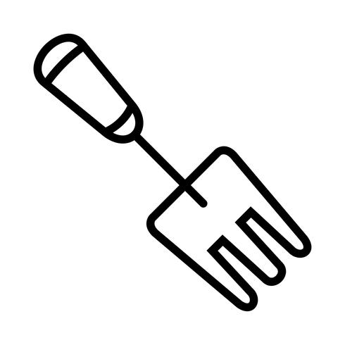 trädgård gaffel vektor ikon