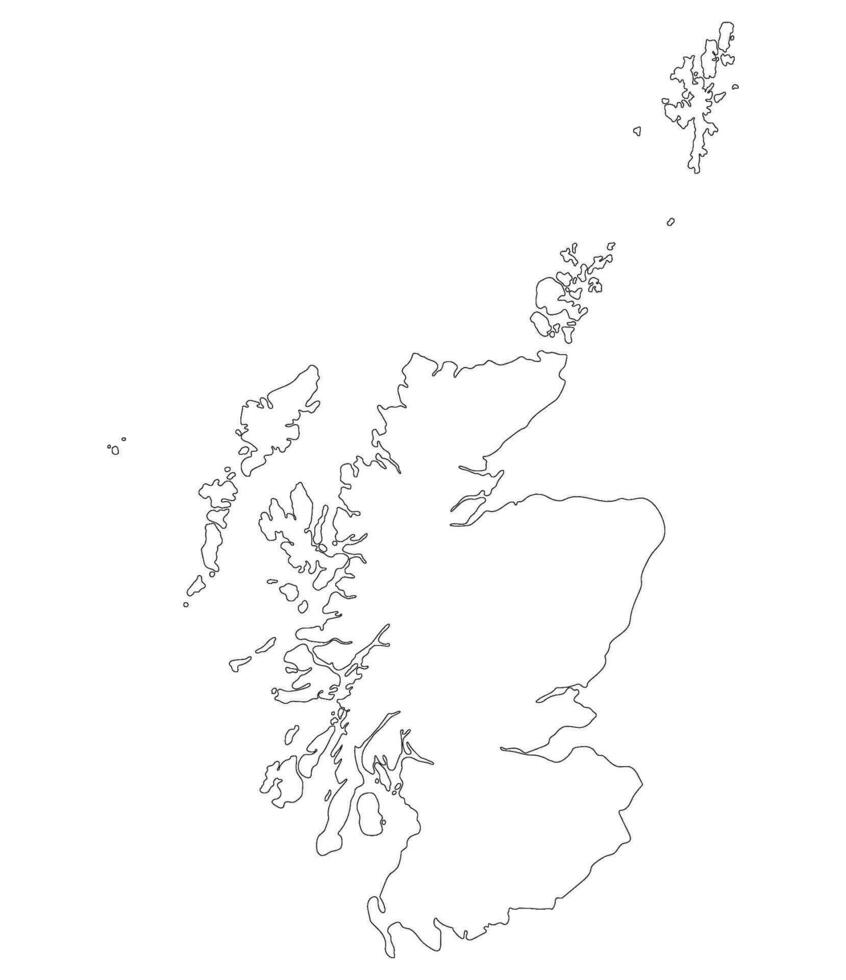 Schottland Karte. Karte von Schottland im grau Farbe vektor