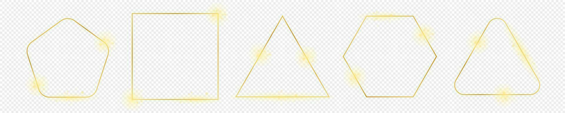 Gold glühend anders geometrisch gestalten Rahmen vektor