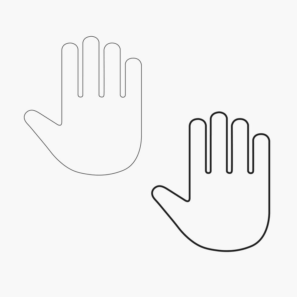 Palme, Hand Symbol Vektor, gefüllt eben Zeichen, Linie Kunst eps vektor