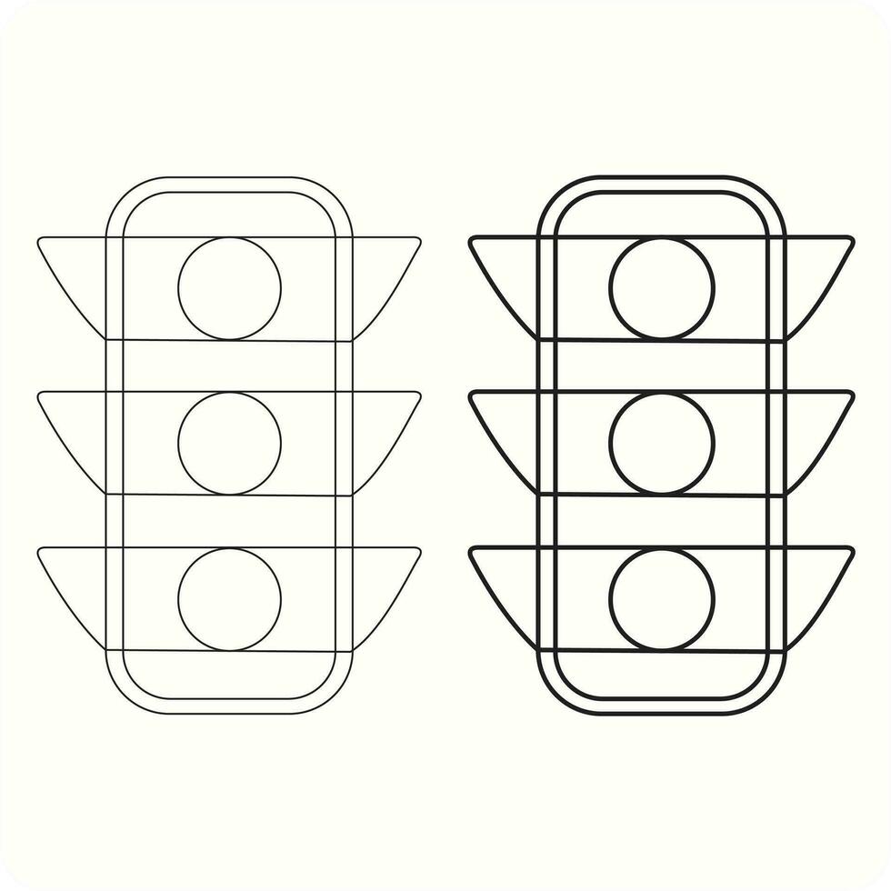 Straße, der Verkehr Signal Symbol Vektor Linie Kunst eps