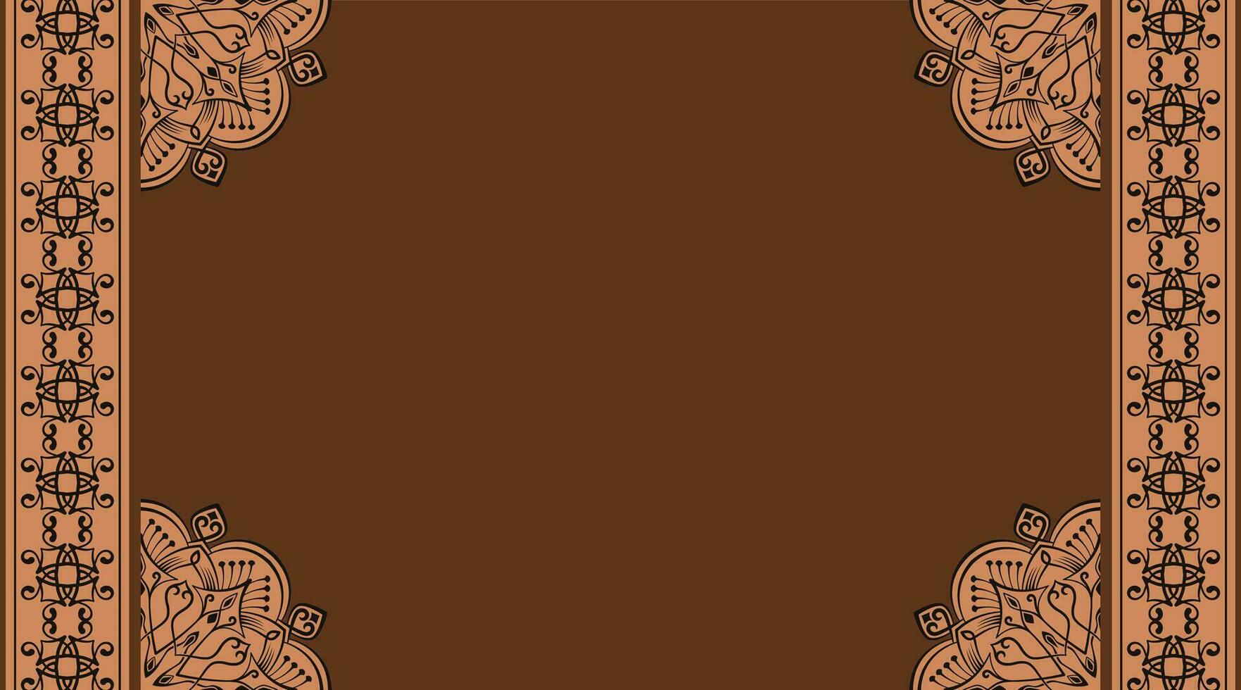 brun och svart abstrakt bakgrund, med dekorativ mandala vektor