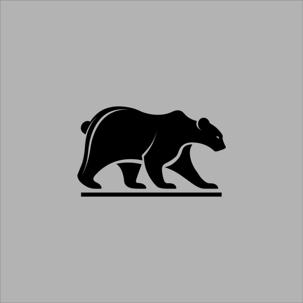 minimalistisk Björn logotyp vektor