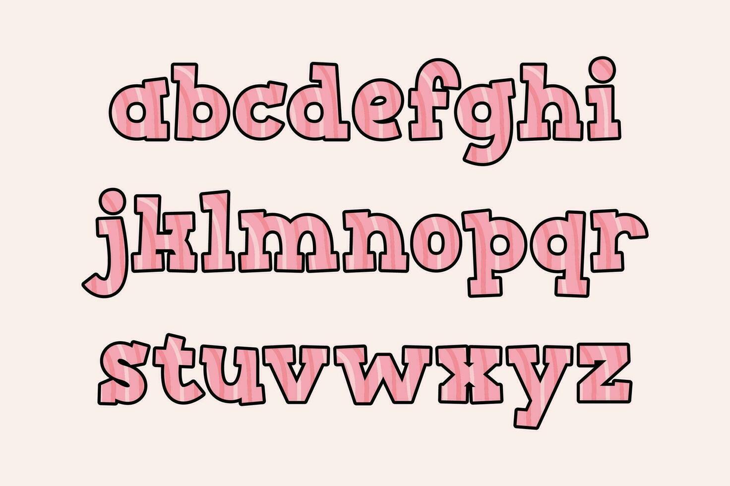 vielseitig Sammlung von Rosa Harmonie Alphabet Briefe zum verschiedene Verwendet vektor