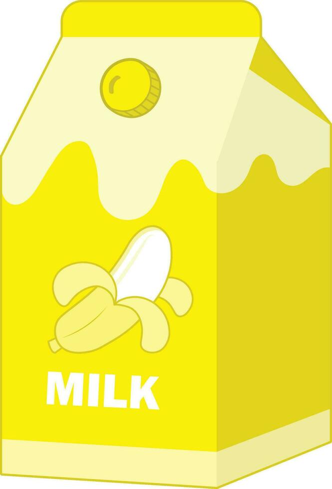 Banane Milch Karton Box vektor