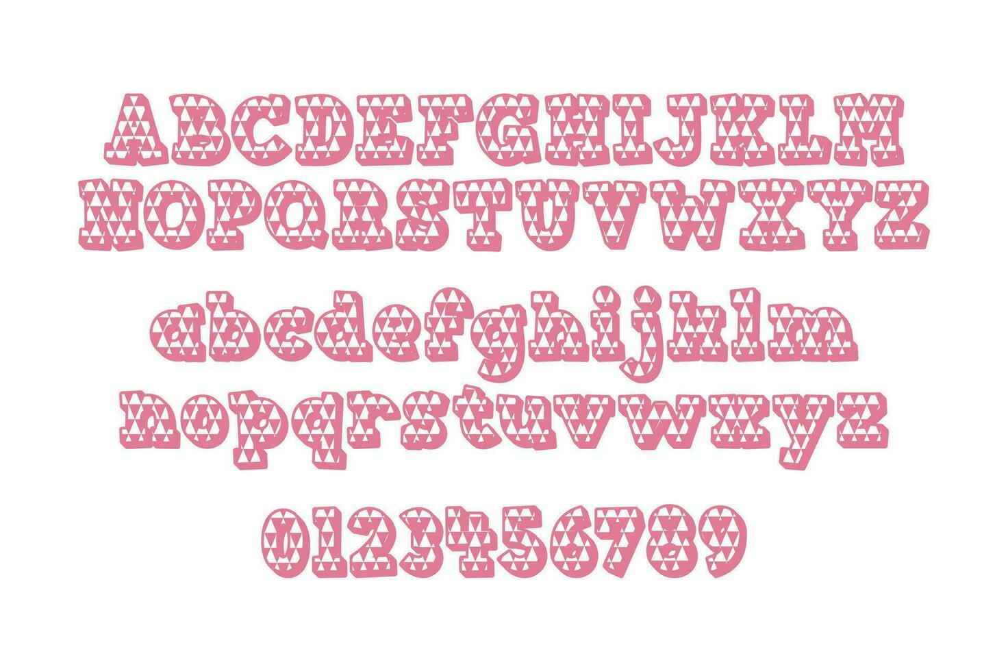 mångsidig samling av valentine tal och alfabet brev för olika användningar vektor