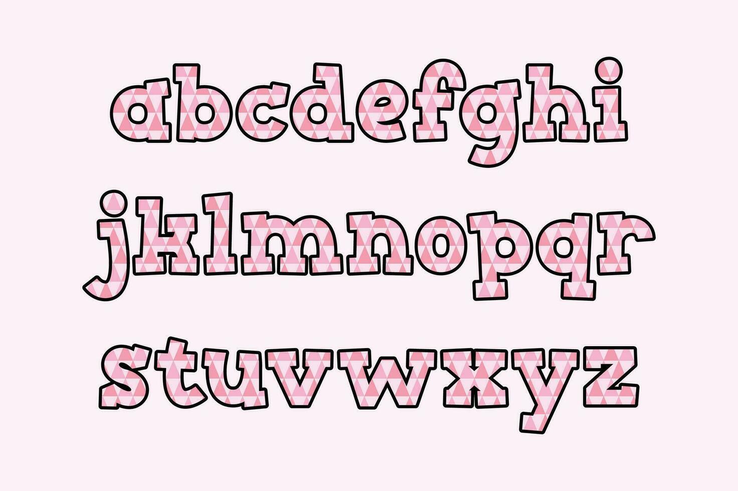 mångsidig samling av rosa sicks alfabet brev för olika användningar vektor