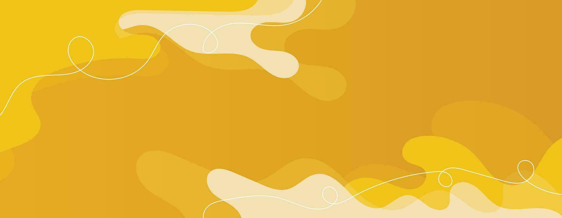 abstrakt gul vätska former. modern Häftigt bakgrund med memphis stil. färgrik flytande Vinka design för baner, affisch, presentation. vektor illustration av dynamisk form tapet