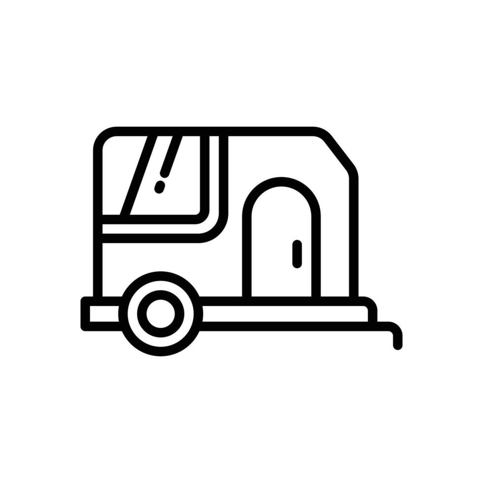 Wohnwagen Symbol. Vektor Linie Symbol zum Ihre Webseite, Handy, Mobiltelefon, Präsentation, und Logo Design.