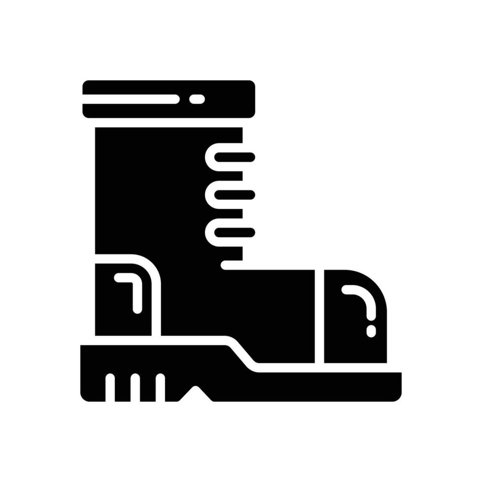 Stiefel Symbol. Vektor Glyphe Symbol zum Ihre Webseite, Handy, Mobiltelefon, Präsentation, und Logo Design.