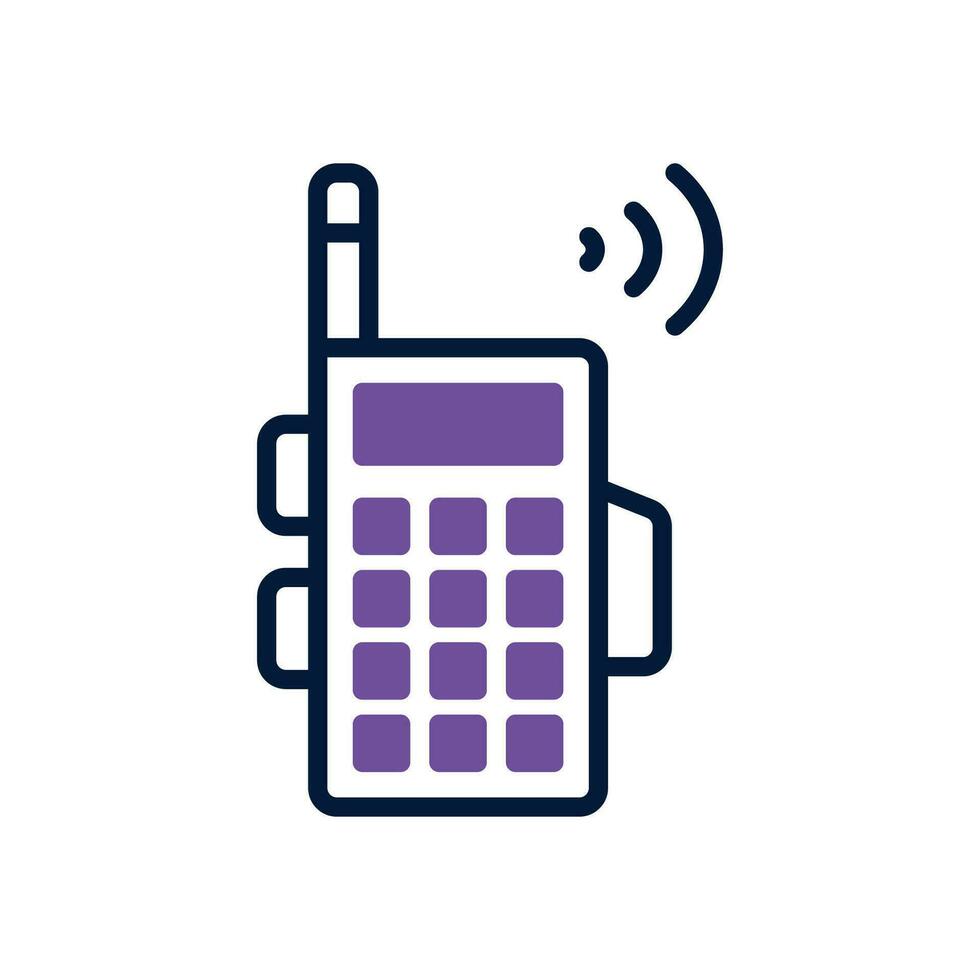 Walkie Talkie Symbol. Vektor Dual Ton Symbol zum Ihre Webseite, Handy, Mobiltelefon, Präsentation, und Logo Design.