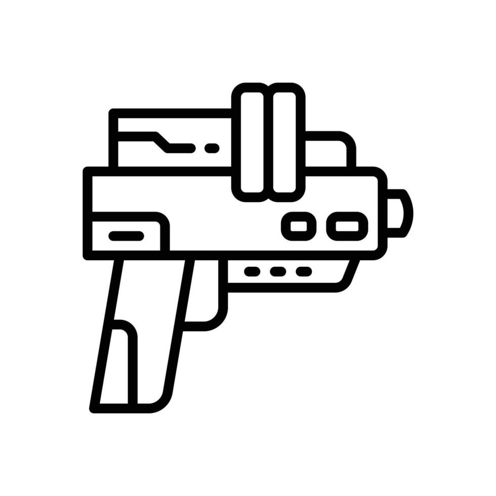 blaster pistol ikon. vektor linje ikon för din hemsida, mobil, presentation, och logotyp design.