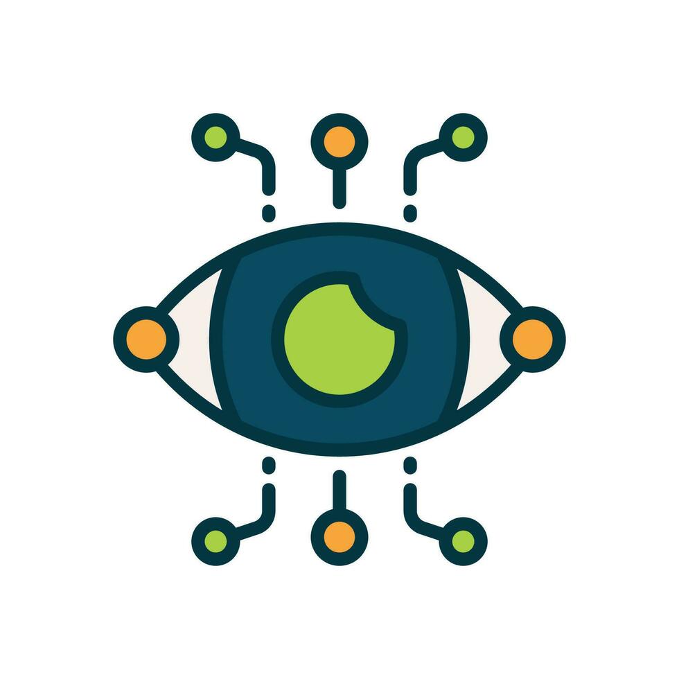 bionisch Auge Symbol. Vektor Linie Symbol zum Ihre Webseite, Handy, Mobiltelefon, Präsentation, und Logo Design.