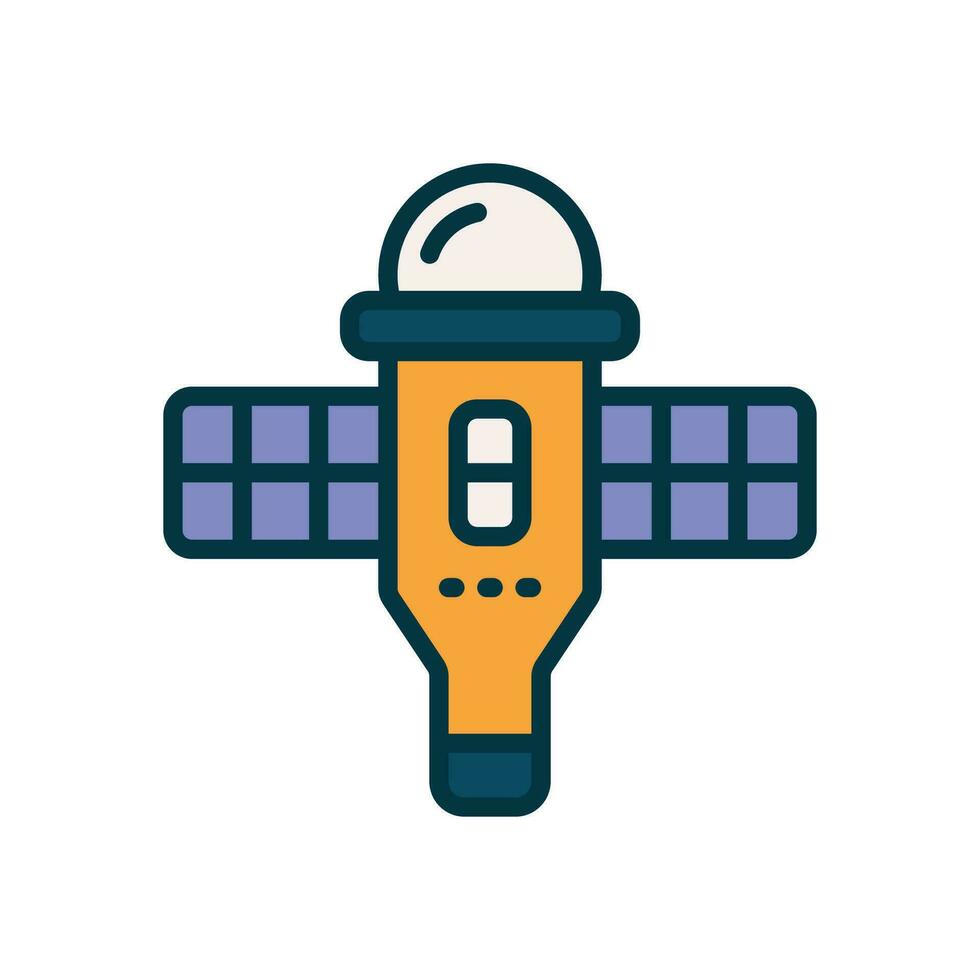 Satellit Symbol. Vektor Linie Symbol zum Ihre Webseite, Handy, Mobiltelefon, Präsentation, und Logo Design.