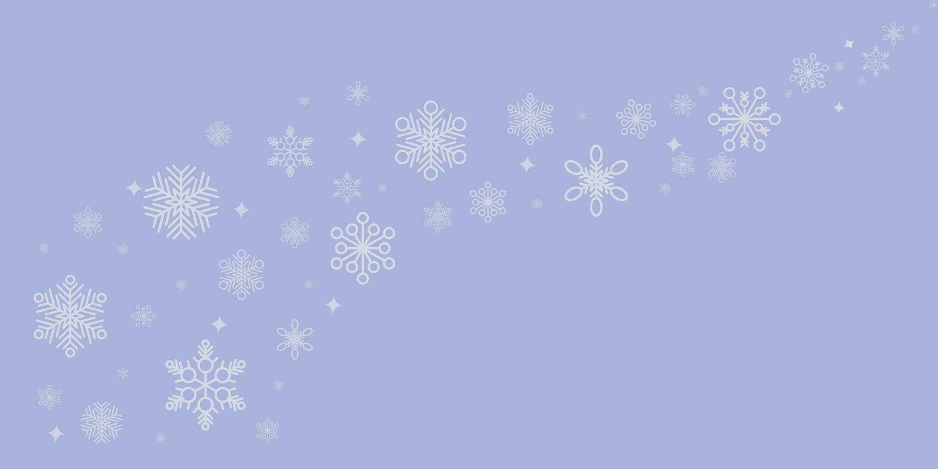 vinter- och jul bakgrund vektor design med snöflingor med copy