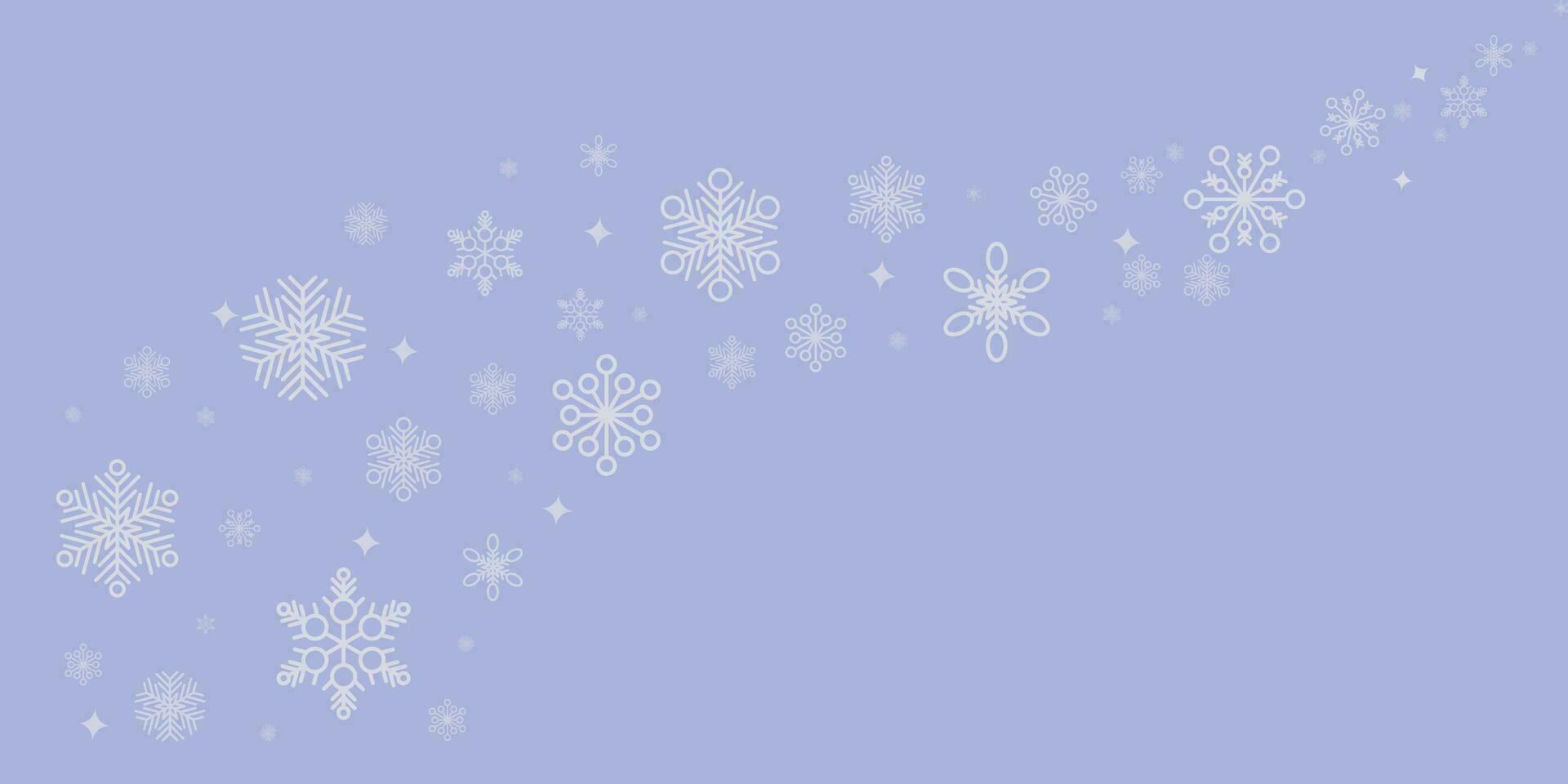 Winter und Weihnachten Hintergrund Vektor Design mit Schneeflocken mit Copyspace