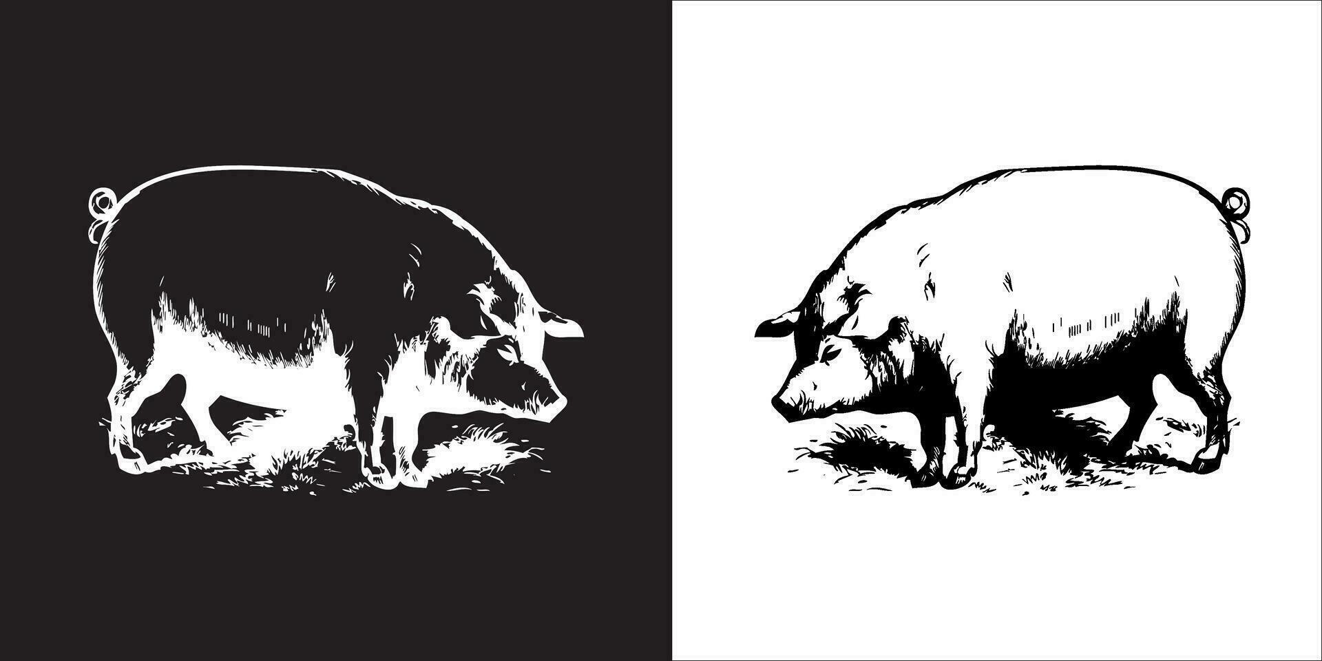 Illustration Vektor Grafik von Schwein Symbol