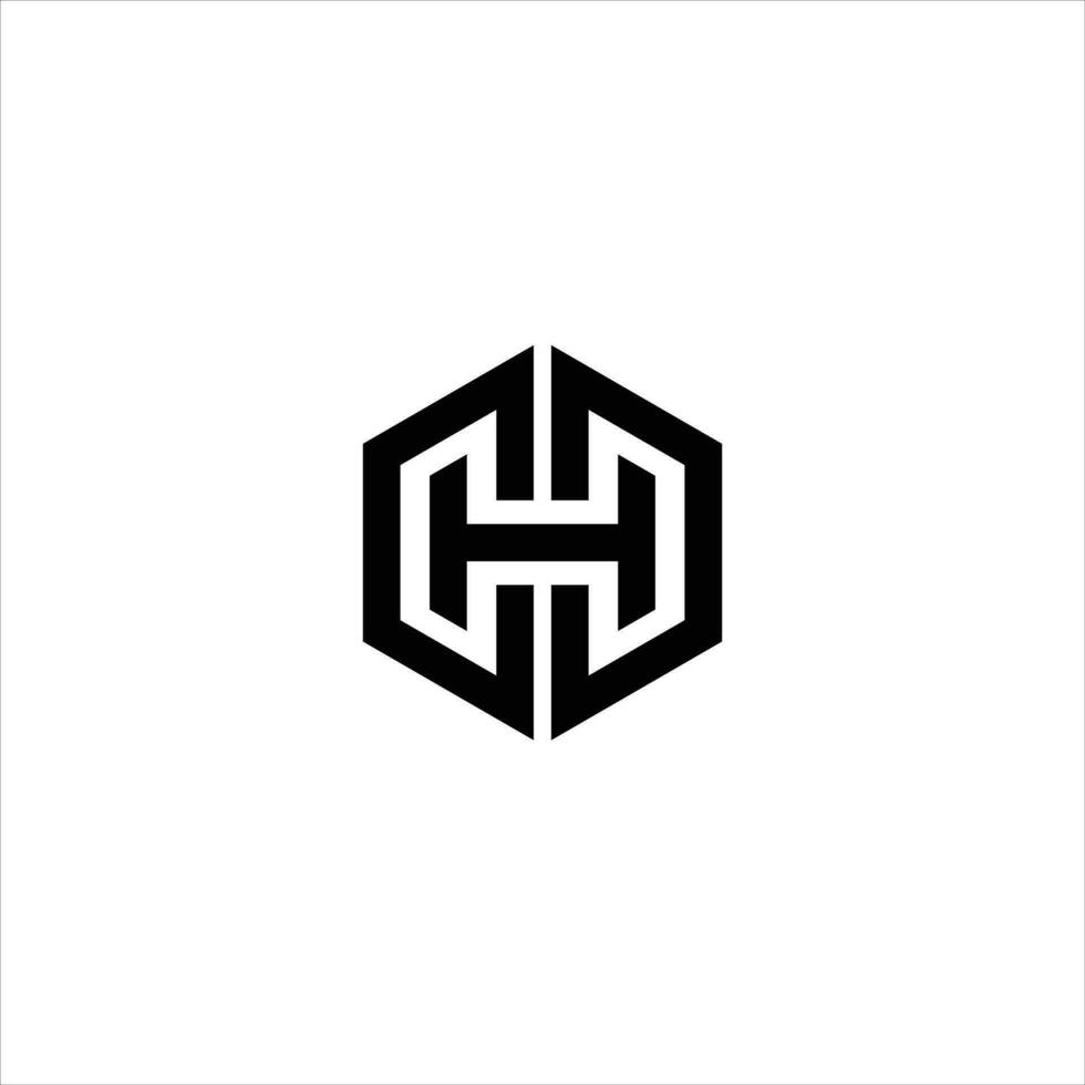 brev h sexhörning ikon logotyp design begrepp vektor