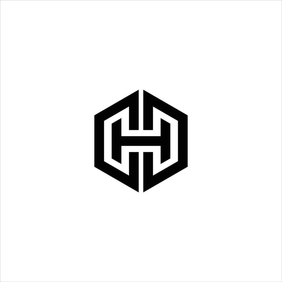 Brief h Hexagon Symbol Logo Design Konzept vektor